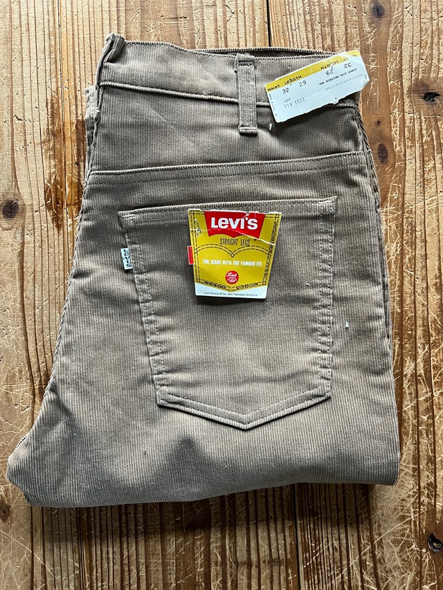 70's Levi's 519 コーデュロイパンツ ベージュ 表記(32x30) DEADSTOCK