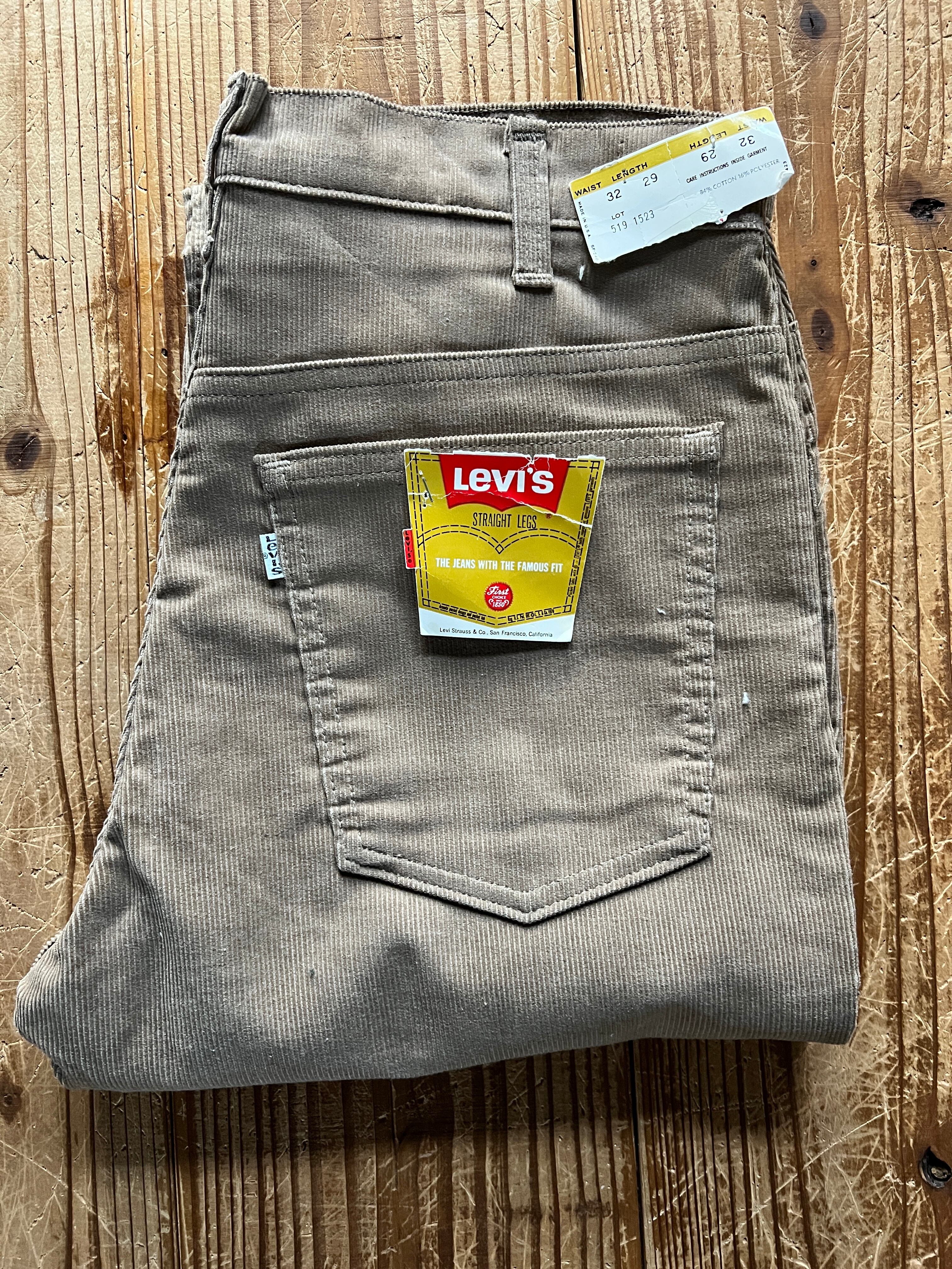 70's Levi's 519 コーデュロイパンツ ベージュ 表記(32x30) DEADSTOCK