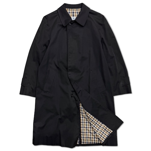 【aquascutum】80s 黒コート　アクアスキュータム　イングランド製
