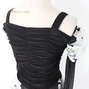 社交ダンス 衣装 スタンダード ドレス ワンピース パーティドレス 白 黒 ICHIOKU イチオク ホワイト系 ブラック系 花柄 長袖 レース シック 花柄デザイン フェミニン エレガント パーティー ワンピース 女性用 ドレス 文化祭 ダンス発表会 結婚式 二次会 体型カバー フォーマル コスチューム ポリエステル 伸縮性 流行 トレンド