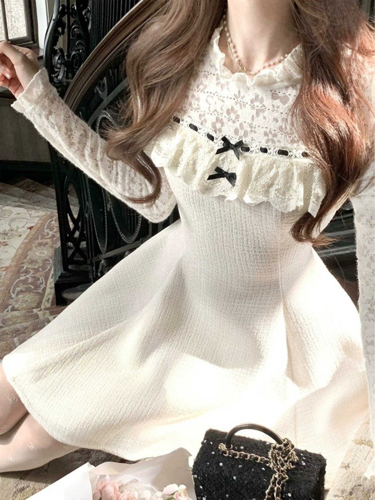 ガーリードッキングニットワンピース LK1811