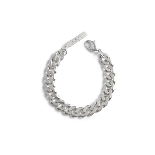 Cut chain silver bracelet