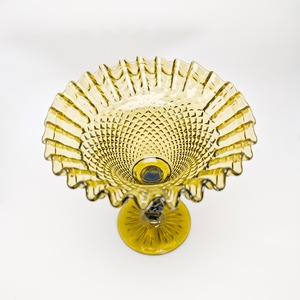 ヴィンテージ雑貨 イギリス アンティーク フリルガラスコンポート