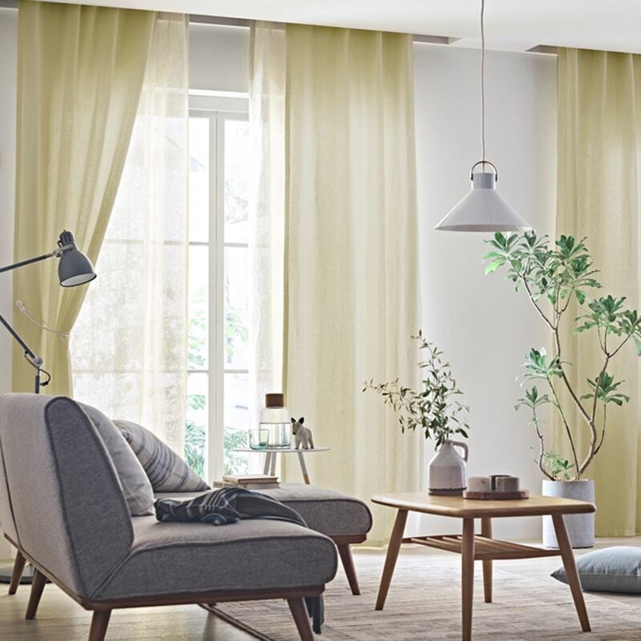 スモーキーイエロー 200㎝ｘ182㎝