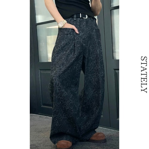 Leopard Washed ワイドパンツ/4color_B19 画像