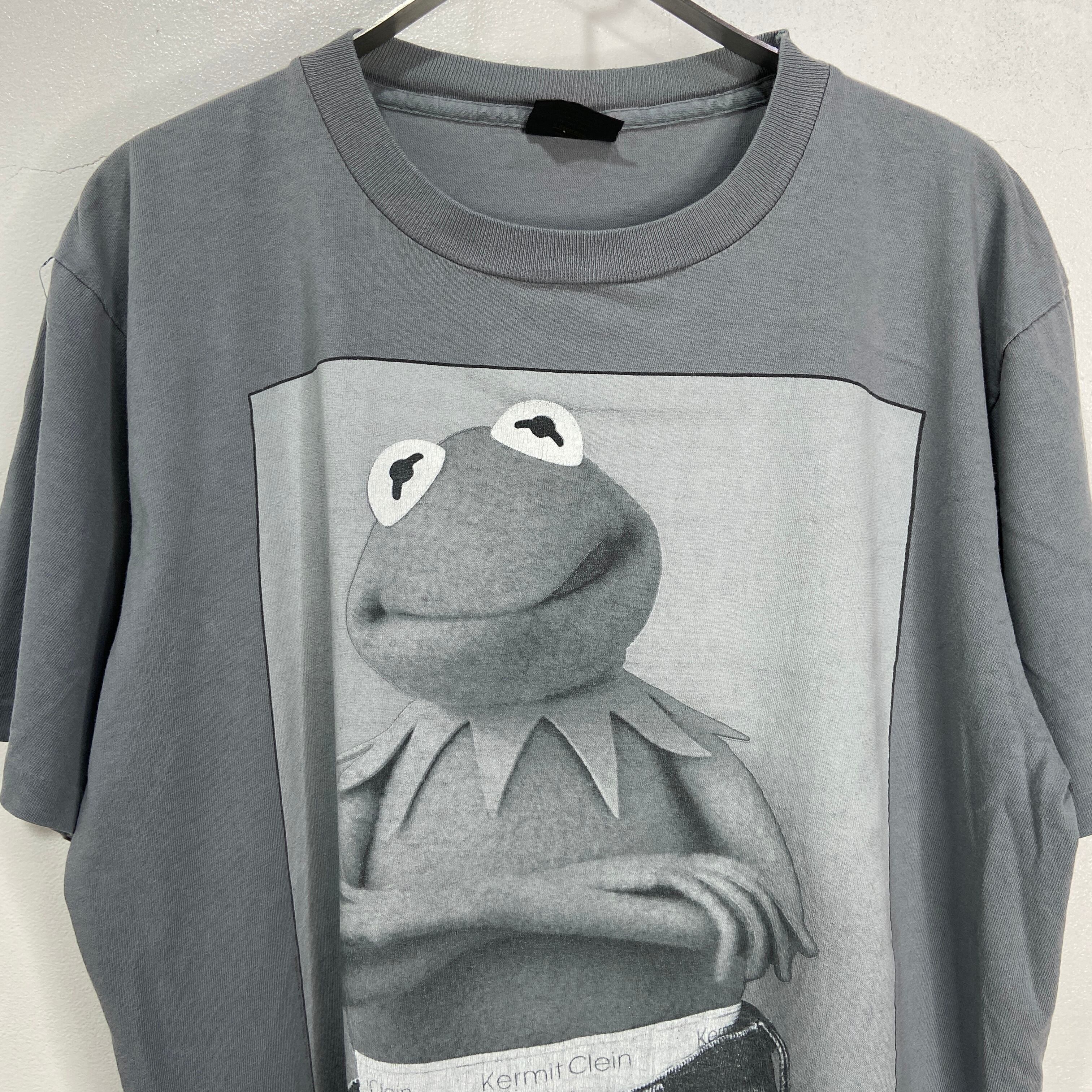 90 カーミット パロディプリントTシャツ カルバンクライン USA製 CK 