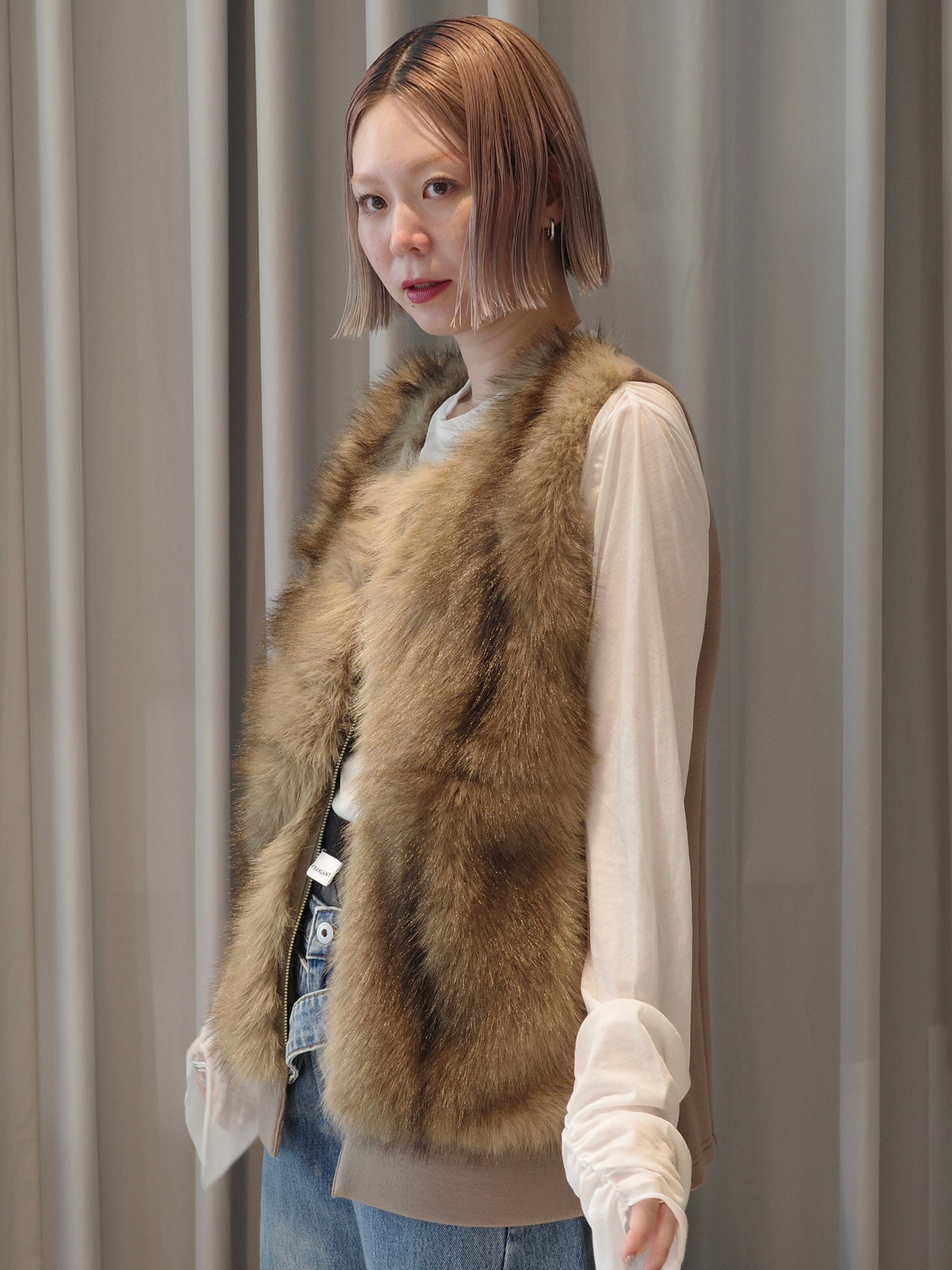 PRANK PROJECT プランクプロジェクトFur Trimmed Vest PRANK PROJECT【プランクプロジェクト】fur trimming vest