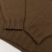 90s 北斎タグ KENZO JEANS ケンゾー ロゴ入り ハイネック ウールニットセーター サイズ F /ブラウン/C-OY3571/ビンテージ