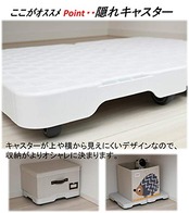 山善(YAMAZEN) 台車 耐荷重50kg ストック・押入れ・キッチン収納 キャスターが目立たない 幅40×奥行27.5×高さ6.4cm(1台あたり) 連結可能 平台車 スマートフロア 完成品 ホワイト NST-50(WH)