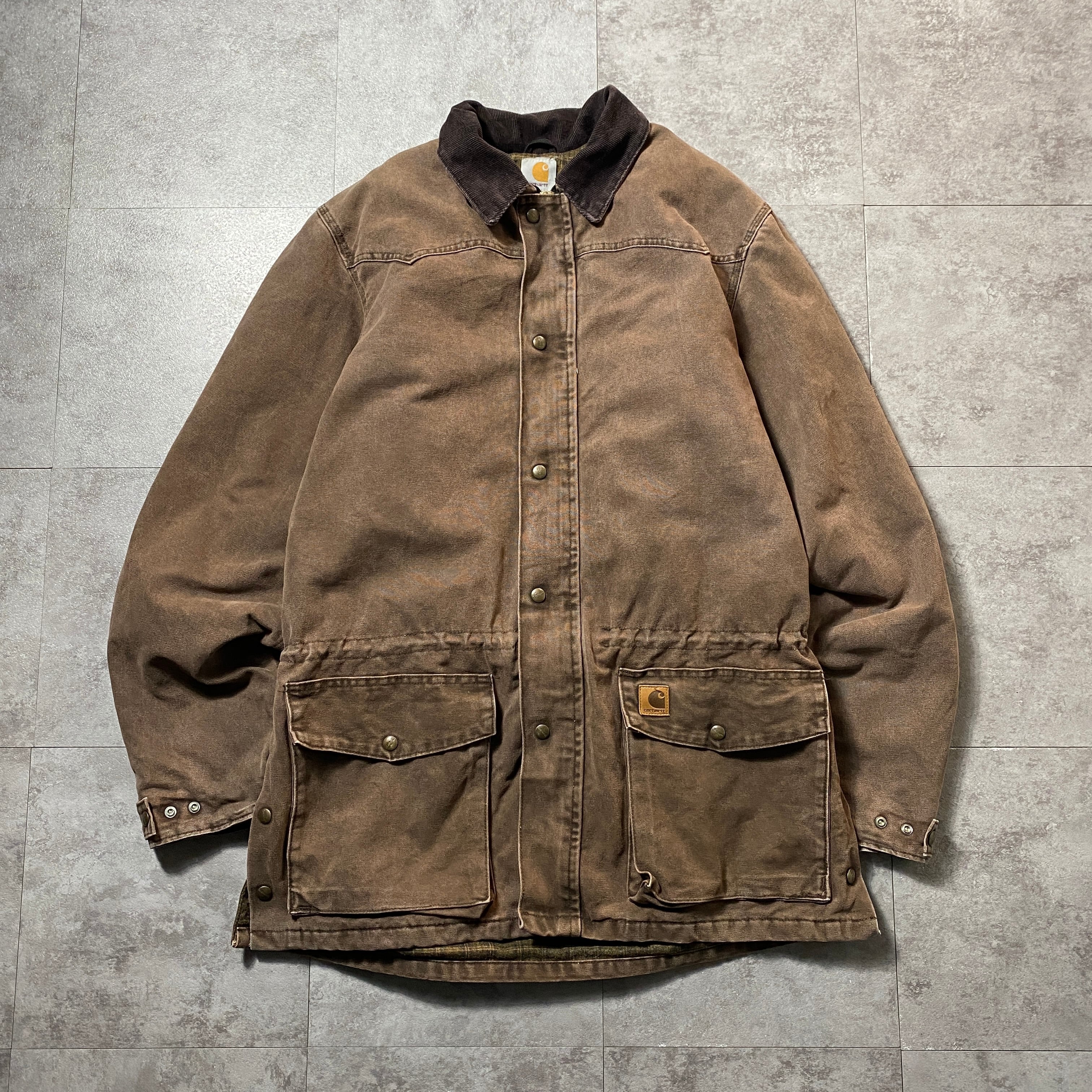 00's carhartt カーハート レザーパッチ コーデュロイ襟 ライナー