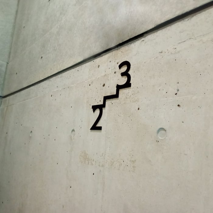 階数表示サイン 軽量 アクリル 壁付け 看板 階数 （階数 ）kabe