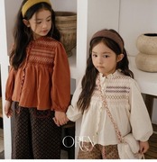 〖取寄〗韓国子供服 / 26winter / oren / メルシースモックブラウス / キッズ *S~XL*