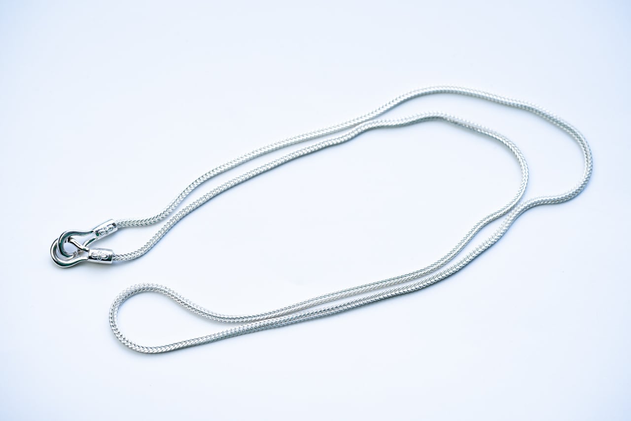 C-034 Horse shoe necklace braided (80cm) - WAKAN SILVER SMITH
