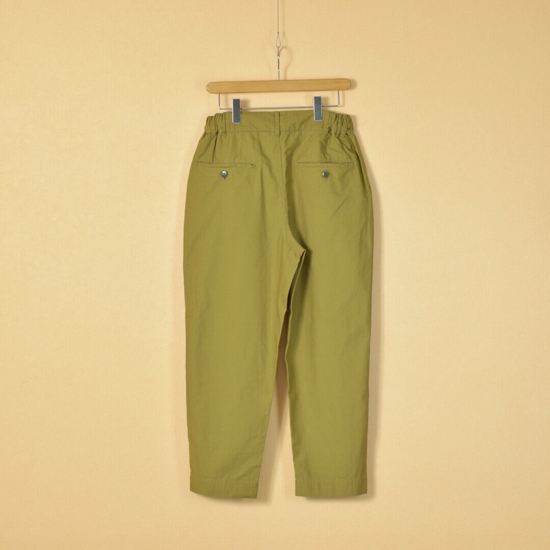 Fabrique en planete terre ファブリケアンプラネテール サイドゴムスリムパンツ・オリーブグリーン