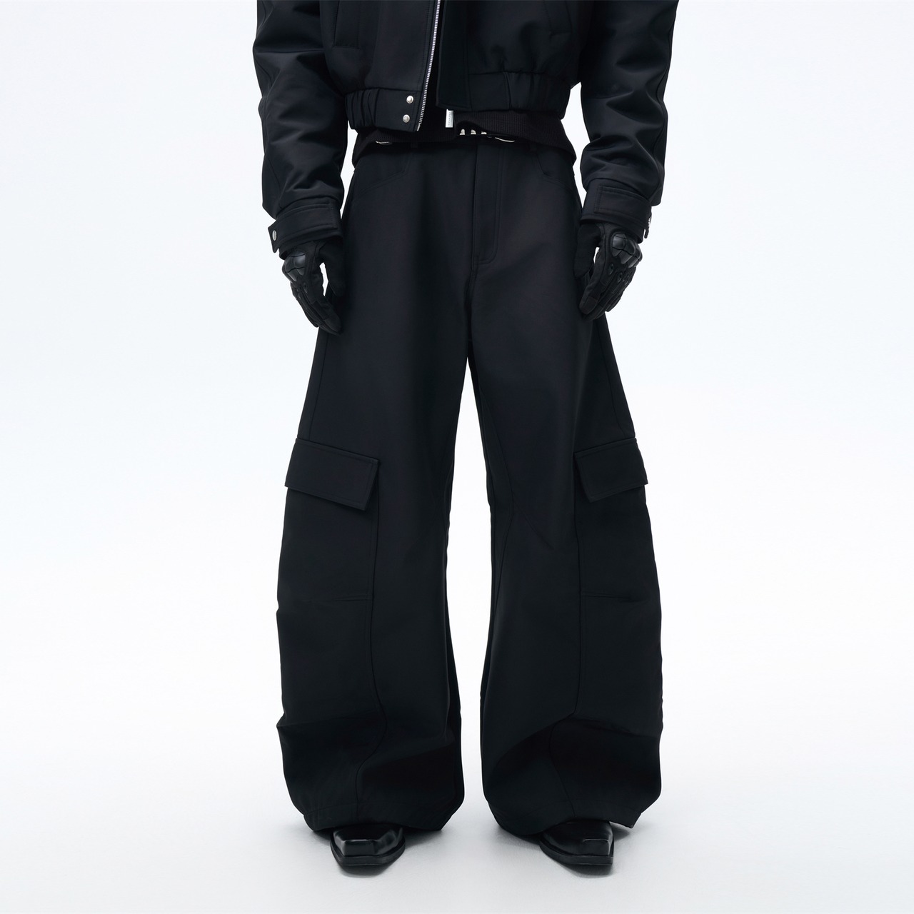 FRKM SCD 25AW ワイドバレルレッグ シザーパンツ