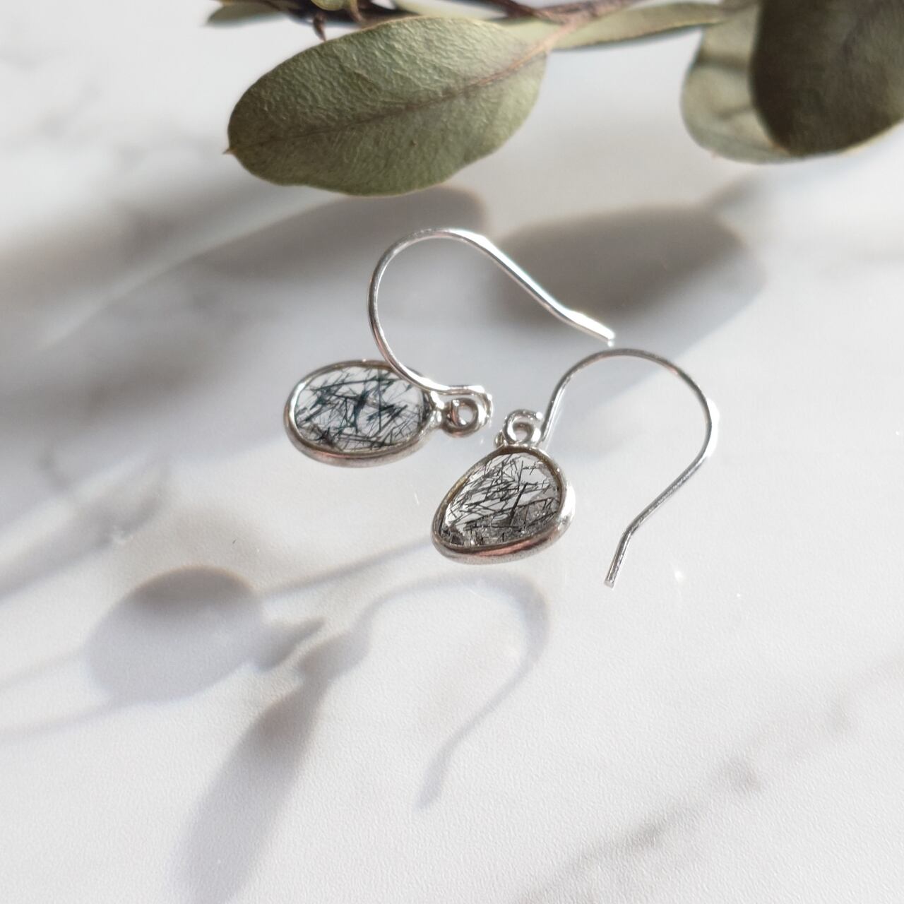 トルマリンインクォーツ ピアス(イヤリング交換可能)