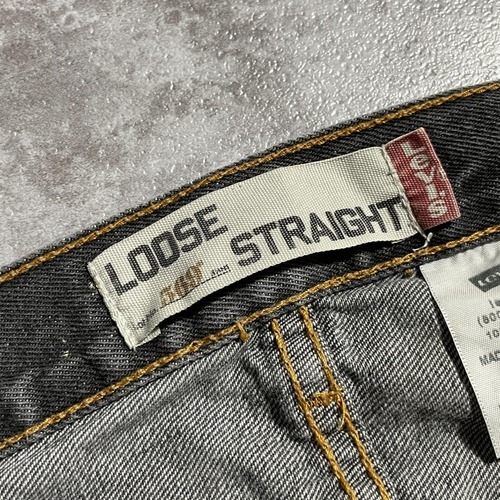 【W34 L34】 香港製 usa levi's 先染ブラック 569 詳細写真4
