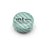 mt DECO マスキングテープ「ストライプ・エメラルドグリーン」