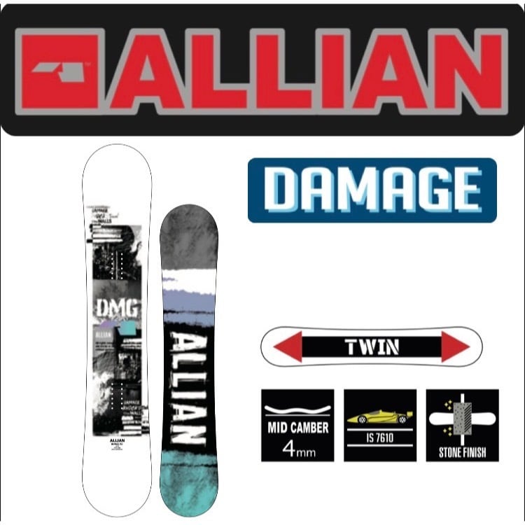 スノーボード板 ALLIAN DAMAGE 153 - スノーボード