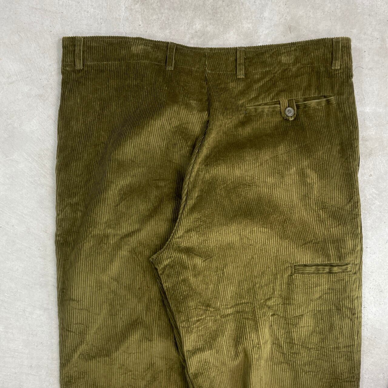 UNKNOWN ユーロ 太畝 ワイド コーデュロイパンツ メンズW38相当 古着 
