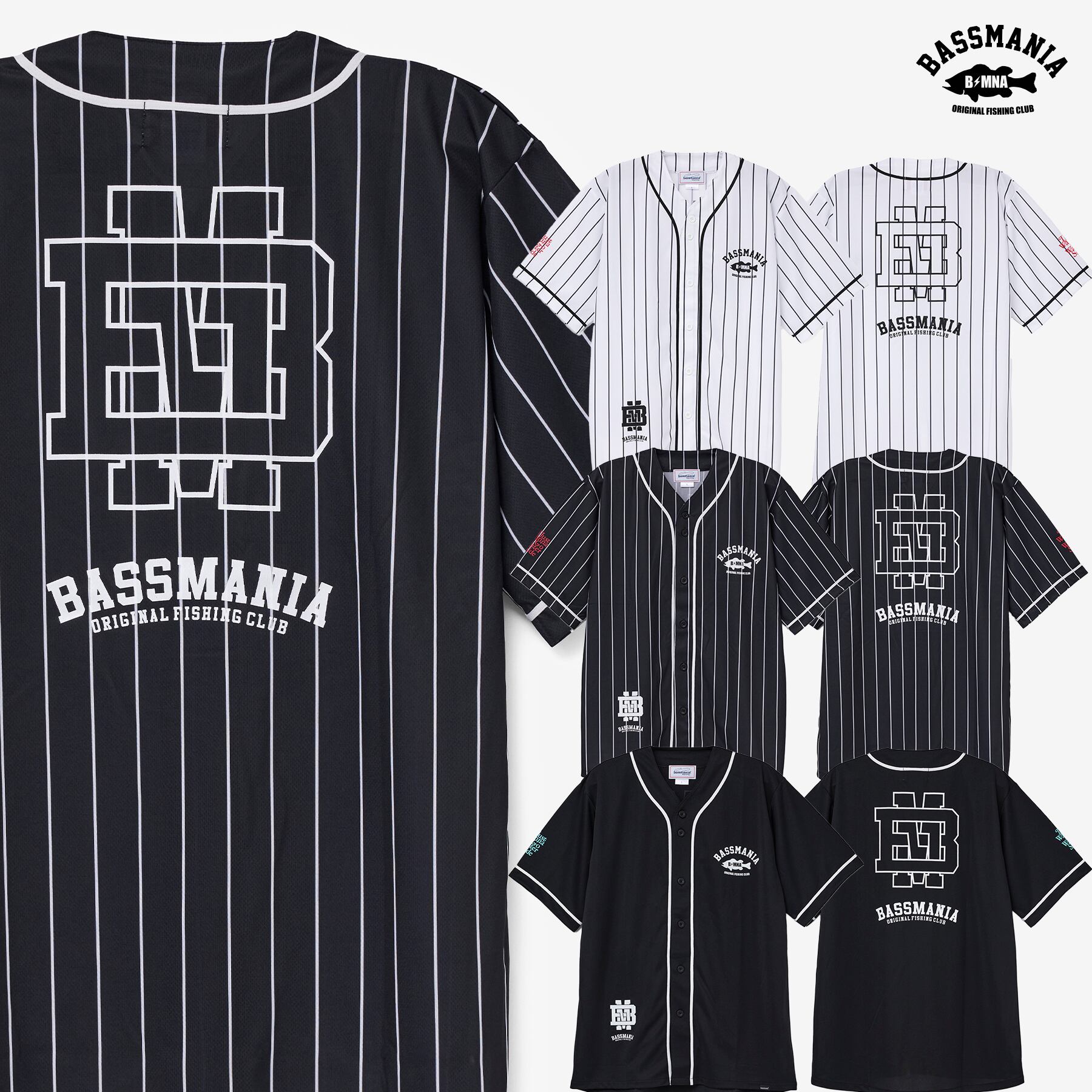 BMロゴドライメッシュベースボールシャツ[BLK] | bassmania.jp
