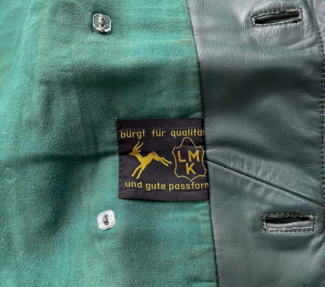 50s 60s ドイツ軍 実物 肩章付き レザー コート ミリタリー ライダース 