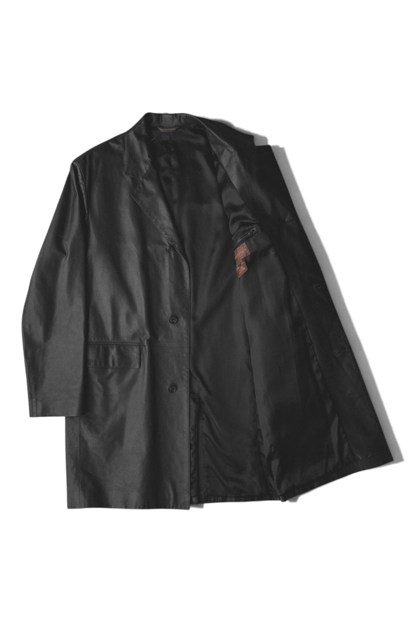 セラファン　SERAPHIN スエード トレンチコート XL 高級　鹿革 は美品 90's 