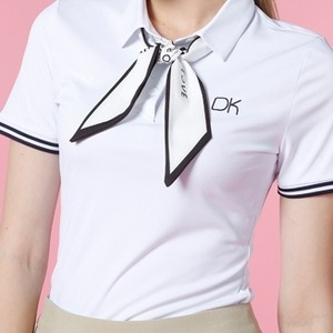 ホワイト×ベージュ　半袖ポロシャツ　セットアップ