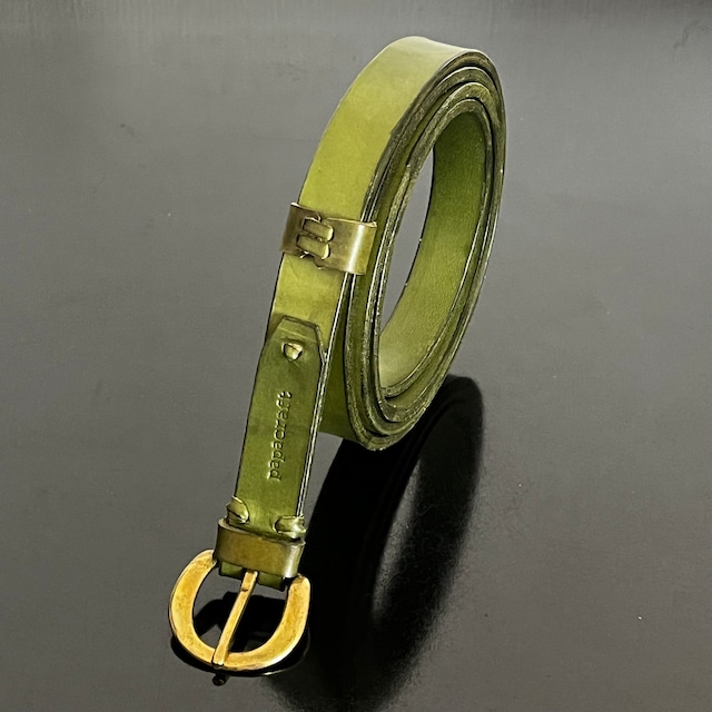 PAPACRAFT / BRASS BUCKLE LEATHER BELT 3/4