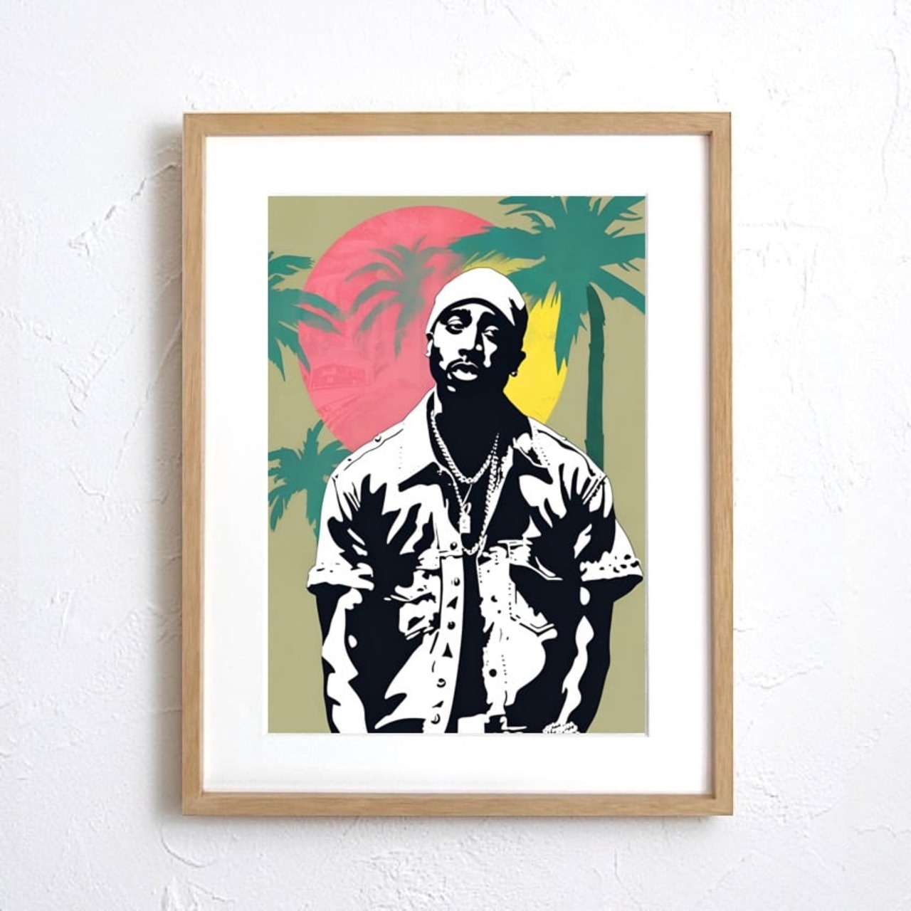 California Love｜2PacとDr Dreを象徴する名曲をオマージュしたヒップホップアートポスター｜モダン空間に映える一枚｜日本製A3ポスター