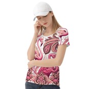 Women's All-Over Print T shirt Paisley 4517