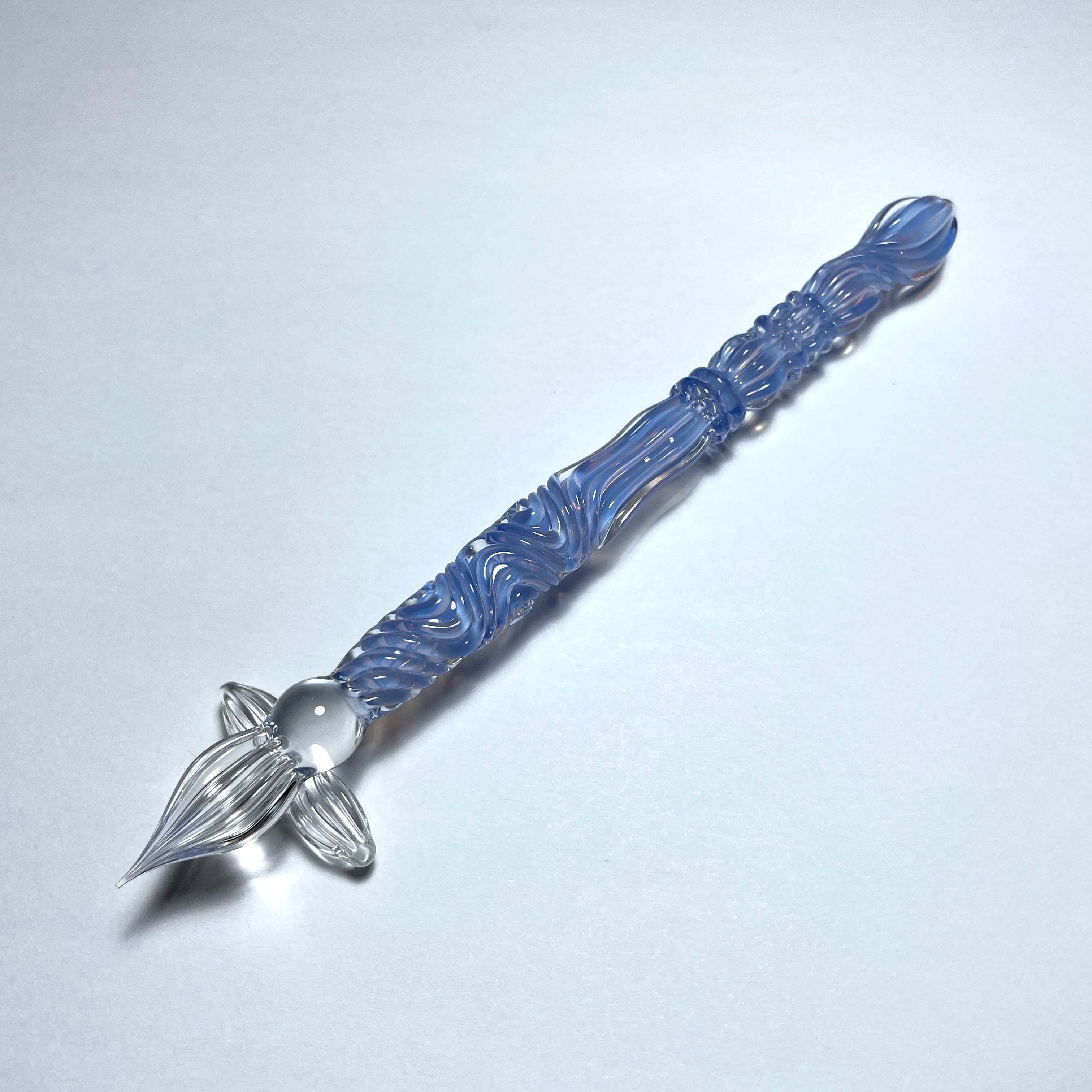 2way glass pen アクア×ホワイトブルー paraglass 2way glass pen アクア×ホワイトブルー paraglass