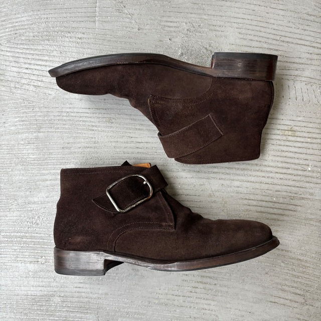 HERMES / Belted suede boots