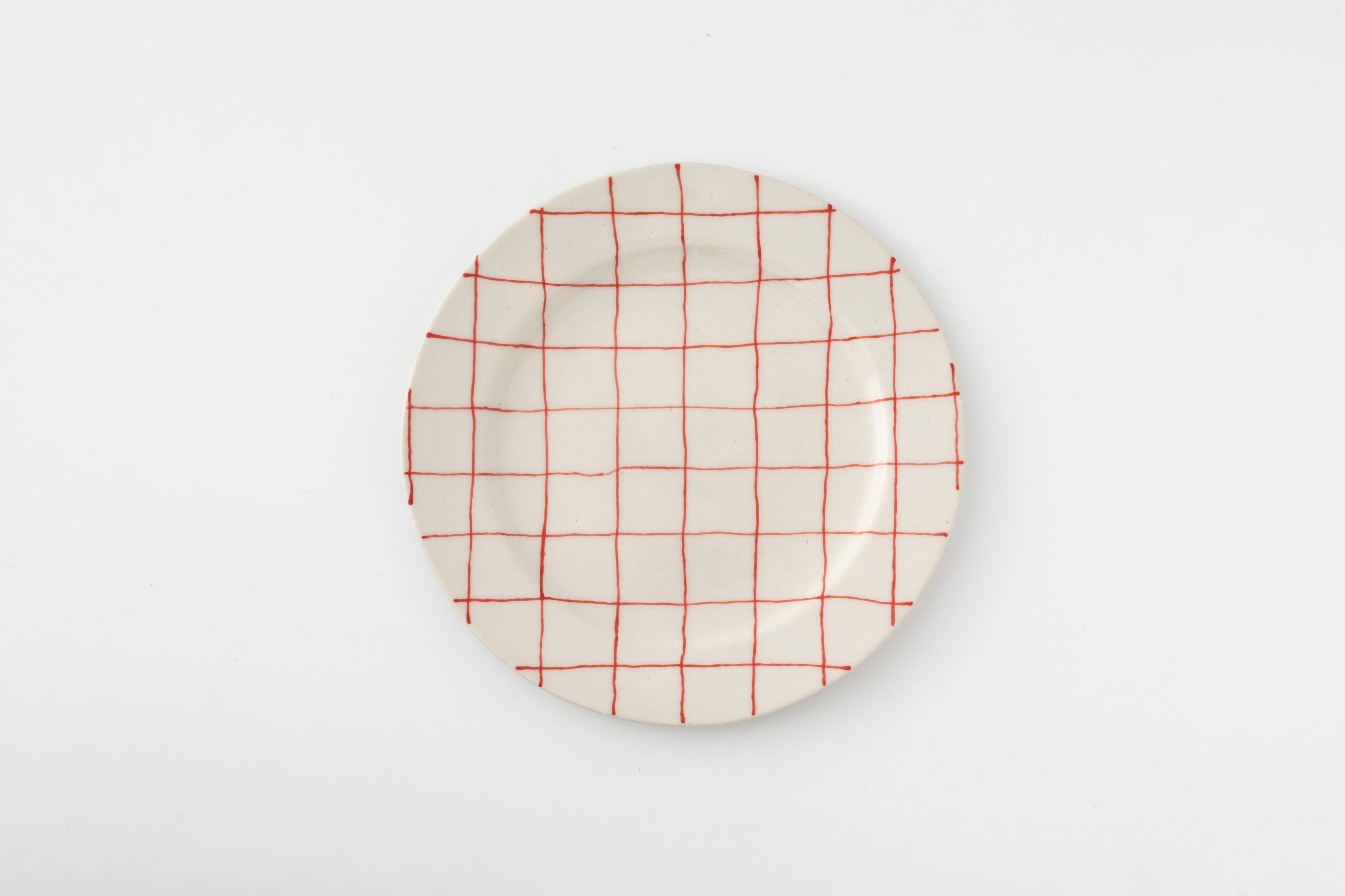 中囿義光グリーンチェック柄プレート 中囿義光-リムプレートチェックORANGE-