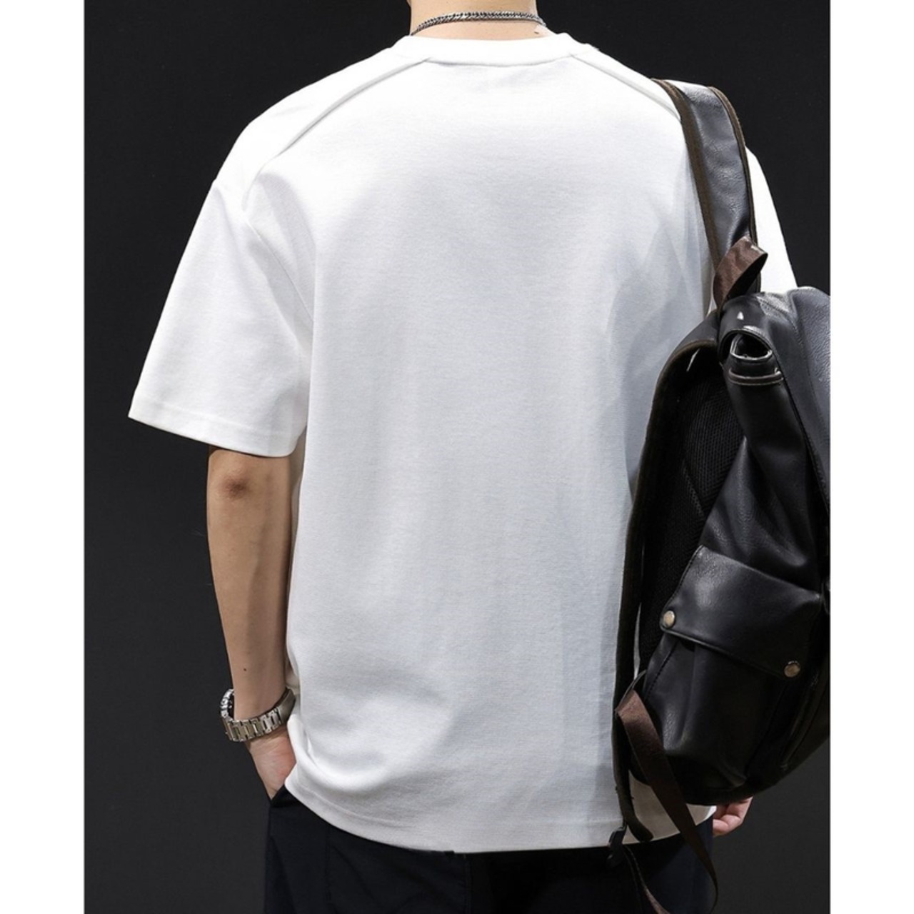 100% Cotton Oversized Short Crew Neck T-Shirt ◇2color H0454