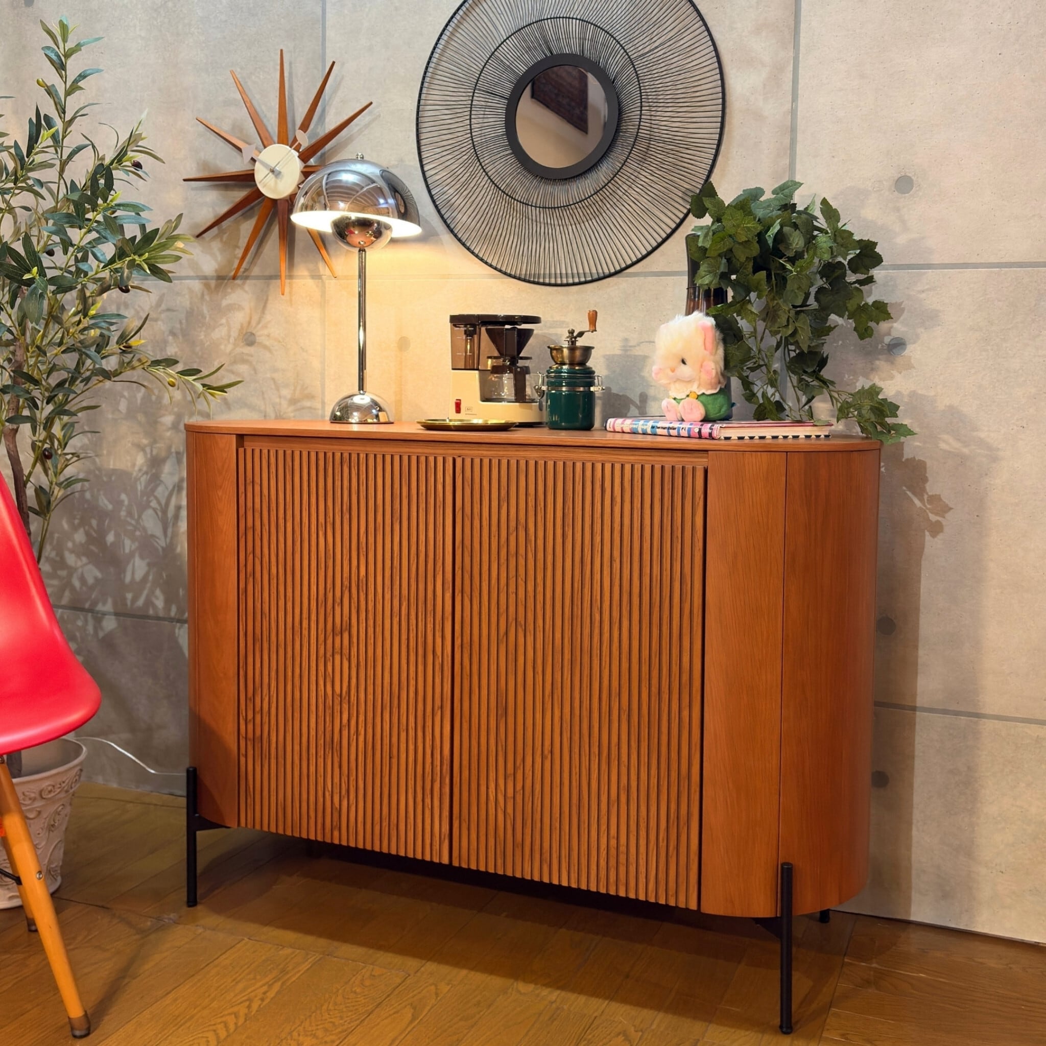 Contemporary / Oval Sideboard / オーバル型 サイドボード ローボード