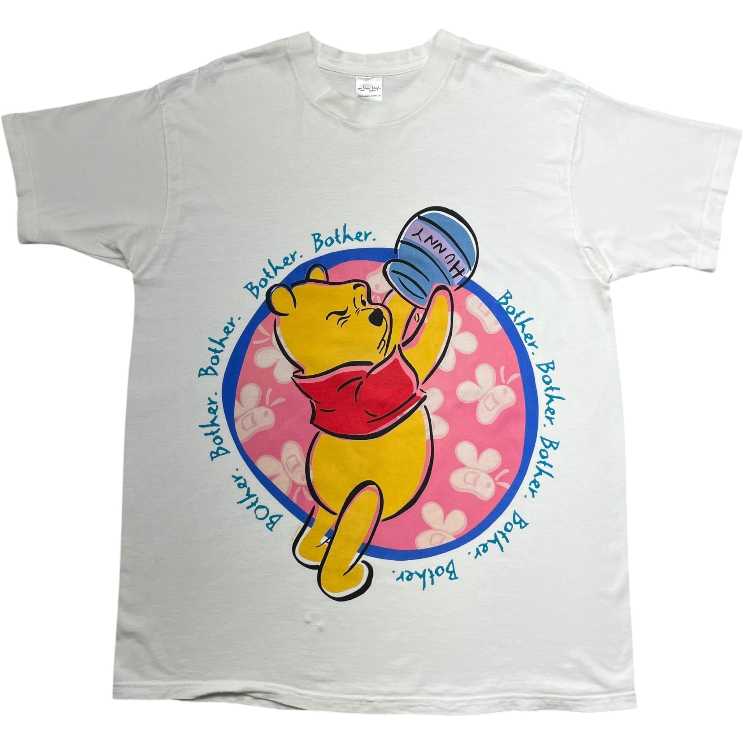 《XL》Disney ディズニー Tシャツ くまのプーさん フロントプリント シングルステッチ ホワイト USA製 90年代 vintage no.7633
