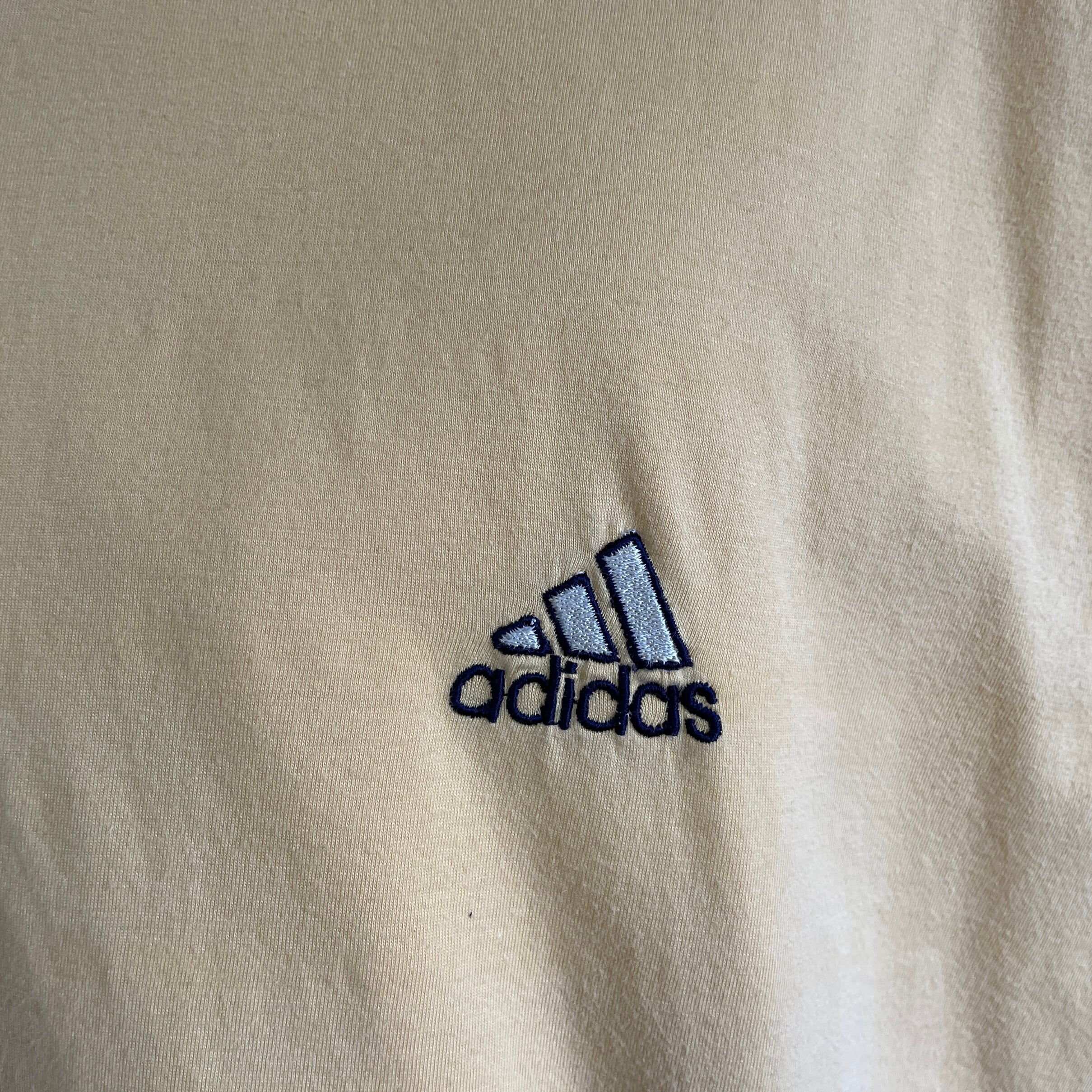 90年代 adidas アディダス EQUIPMENT ワンポイントロゴ刺繍 Tシャツ
