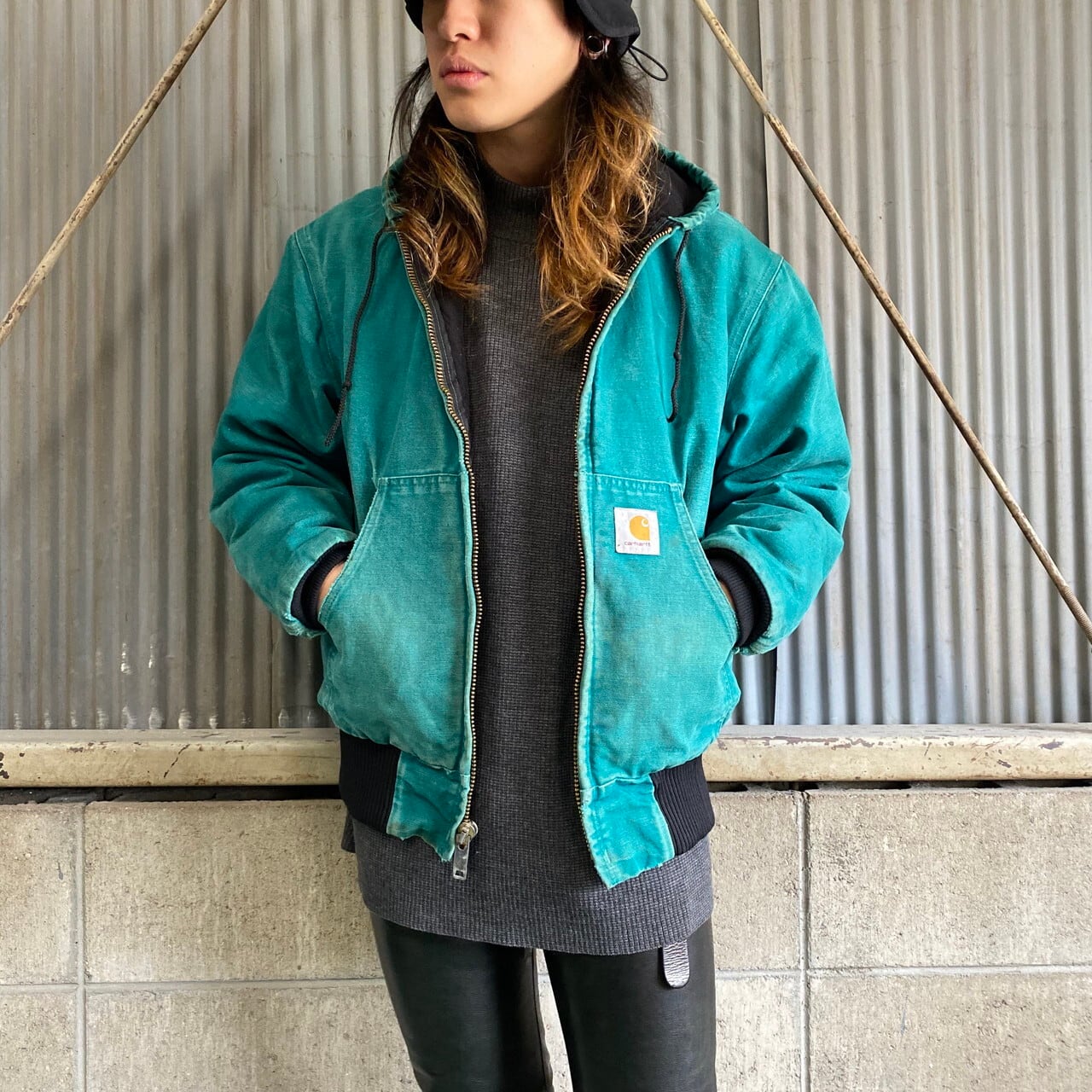 レアカラー 80〜90年代 Carhartt カーハート アクティブジャケット  