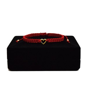 【無料ギフト包装/送料無料/限定】K18 Gold Baby Heart Bracelet / Anklet Red【品番 23S2003】