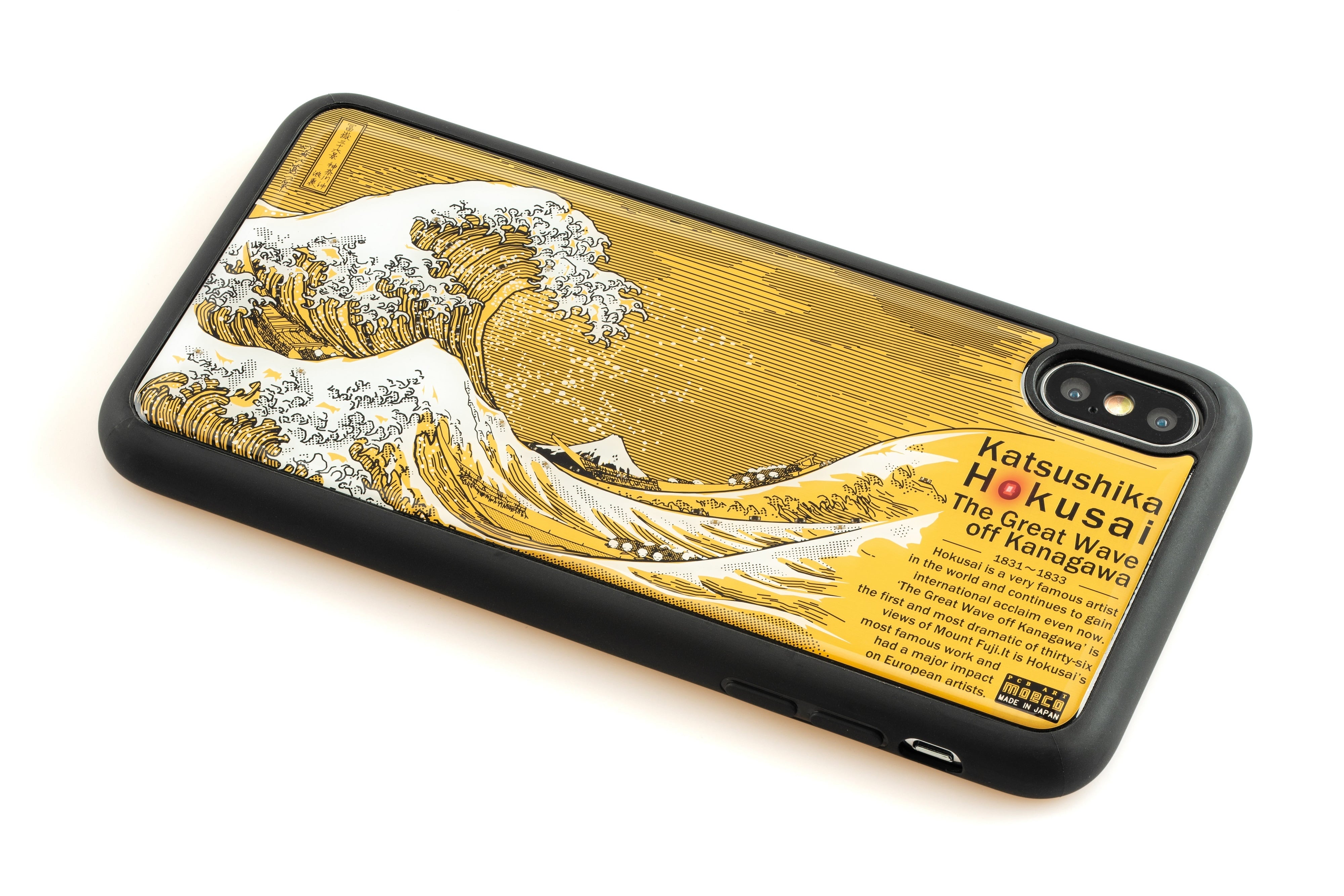 FLASH 神奈川沖浪裏 基板アート iPhone XS Max ケース | PCB ART moeco