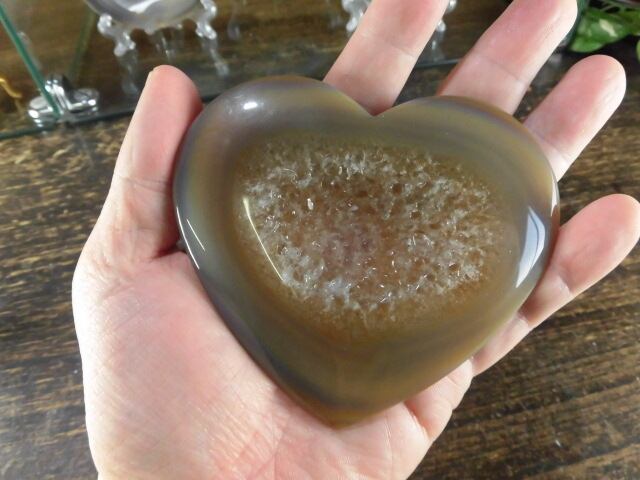 【瑪瑙カービング】　ハート瑪瑙　no.3