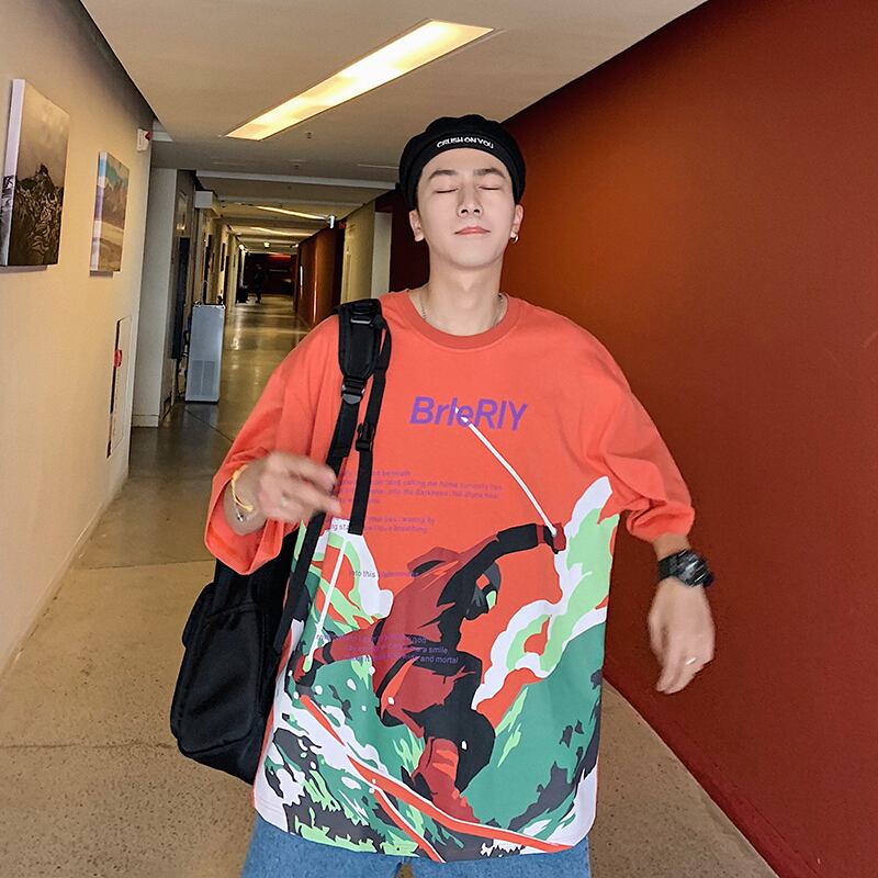 全3色 Tシャツ カットソー プリント カジュアル シンプル