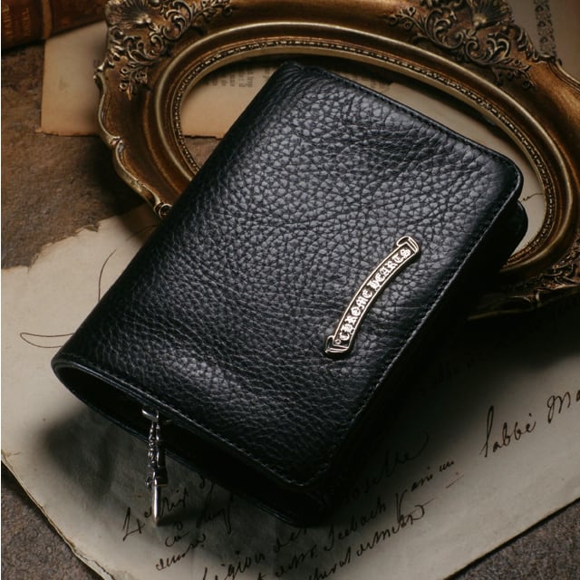 【CHROME HEARTS　クロムハーツ　Wallet　ウォレット　財布　レザー】ジョーイウォレット/ブラックヘビーレザー【送料無料】 |  クロムハーツ、ガボールなどシルバー＆レザーセレクトショップCHRONO powered by BASE