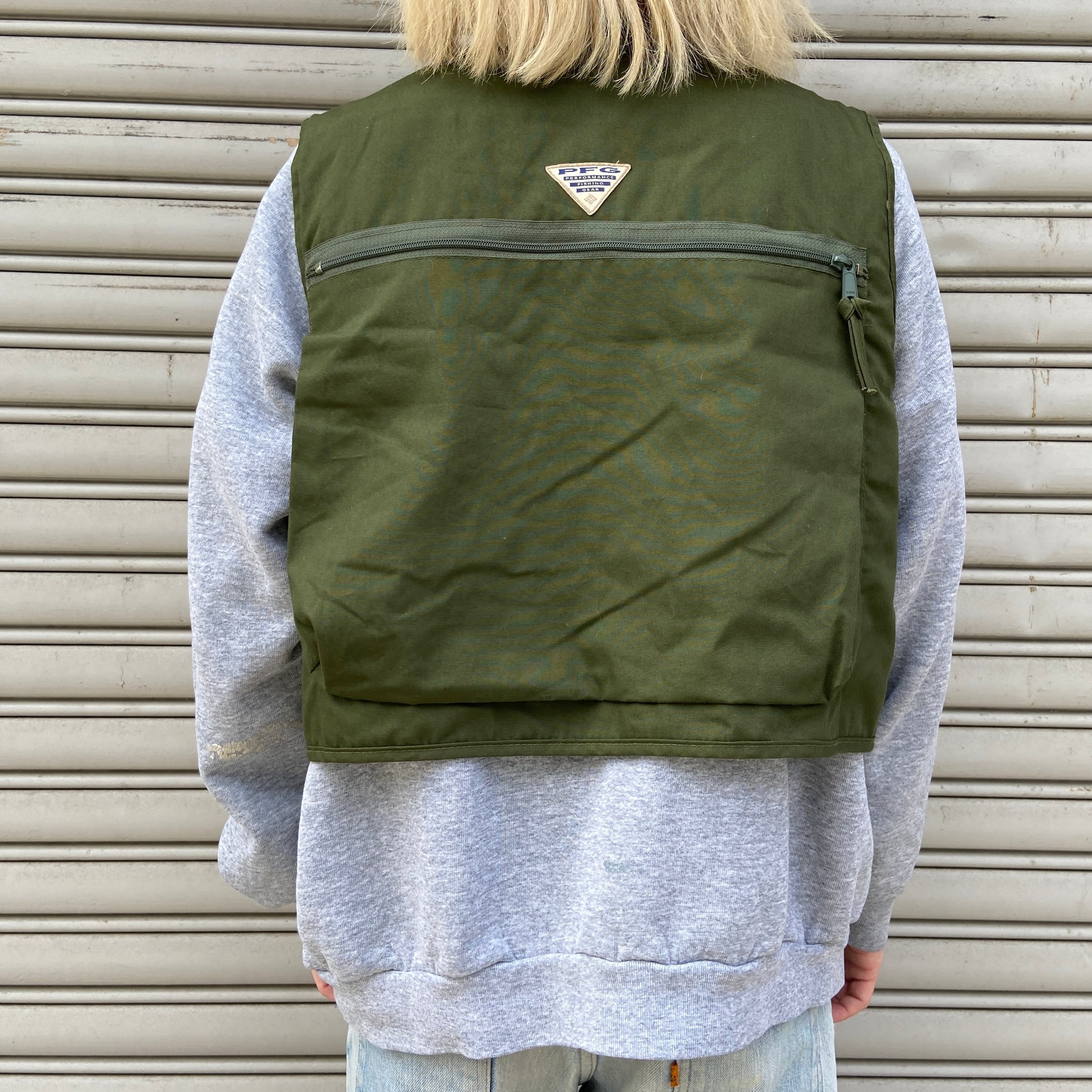90s Columbia コロンビア PFG フィッシングベスト 短丈 緑 M | 古着屋 Uan