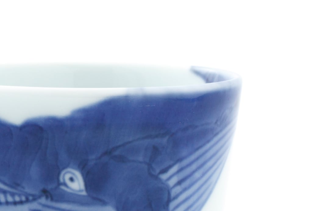 渓山窯】有田焼／染付ナガスくじら そば猪口 | ピースクラフツ