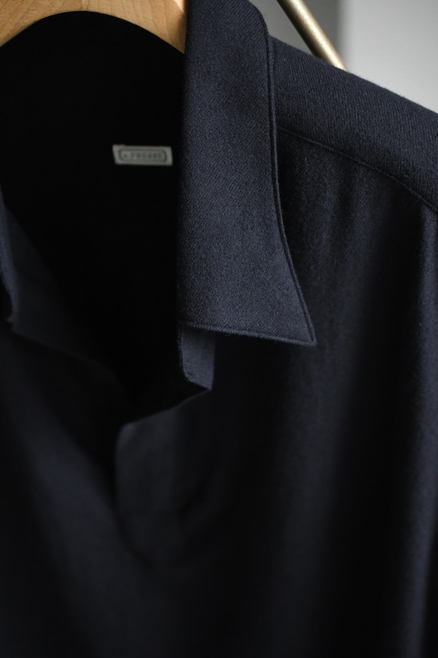 A.PRESSE / Wool Skipper Shirt (Navy)