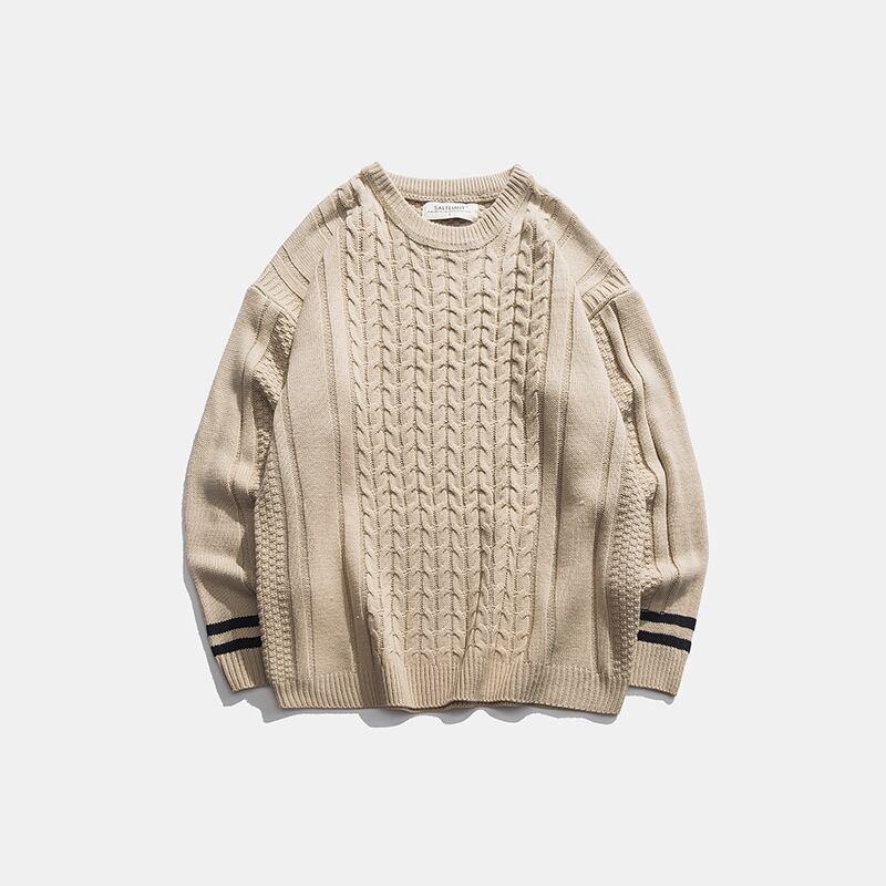 Road Vintage 2019 Fall / Winter Men's Round Neck Knitwear ese Pullover Sweater Couple Loose SweaterTrend-アリババ ウィンター 冬物 Oネック ビンテージ hip6-161181142987386