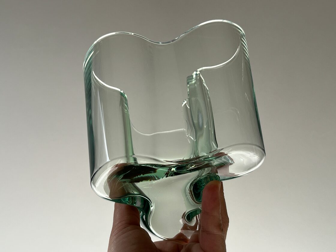やや訳あり【iittala】クリア1937？ アアルトベース 120mm Aalto