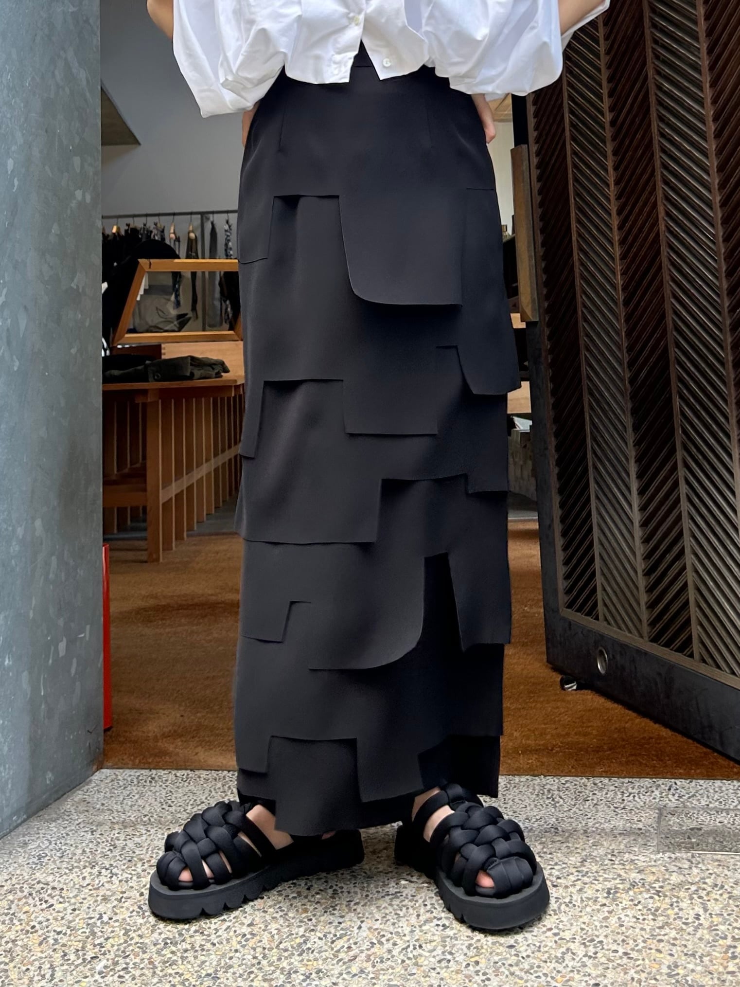 エンフォルド Collectionラインスカート （24AW】ENFOLD エンフォルド  